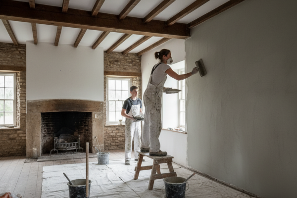 enlucido interior enyesado de casas